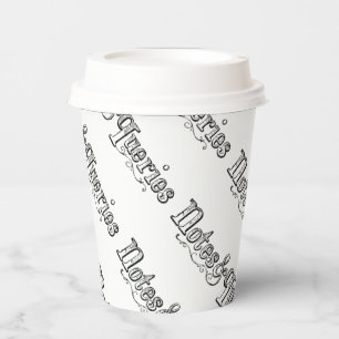 Typograph für Vintage Anmerkungen und Abfragen Pappbecher