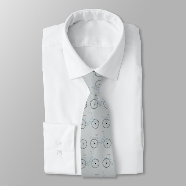 Typographic Bicycle Bike Biking Cycling Tie Krawatte (Gebunden)