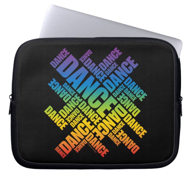 Typographic Dance (spectrum) Laptopschutzhülle (Vorderseite)