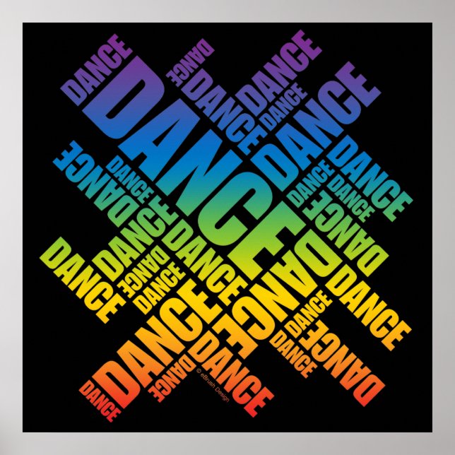 Typographic Dance (Spectrum) poster (Vorne)