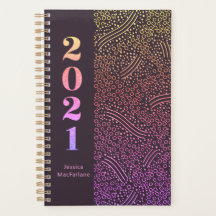 Typographie 2021 Iridescente Holographie Confetti