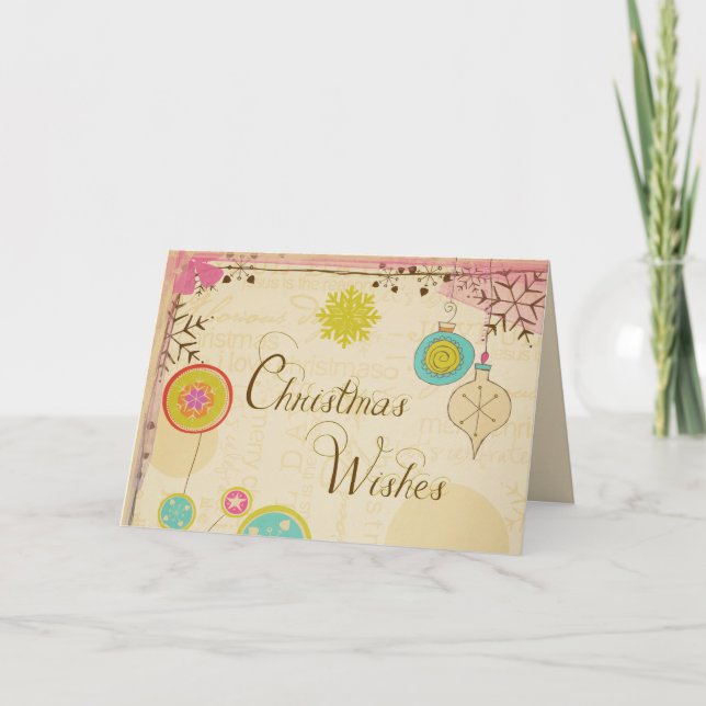 Typographie ancienne Carte de voeux de Noël (Devant)