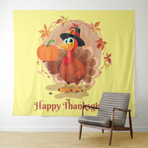 Typographie bon thanksgiving Tapisserie