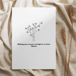 Typographie botanique Fleur Joyeux Carte de vacanc