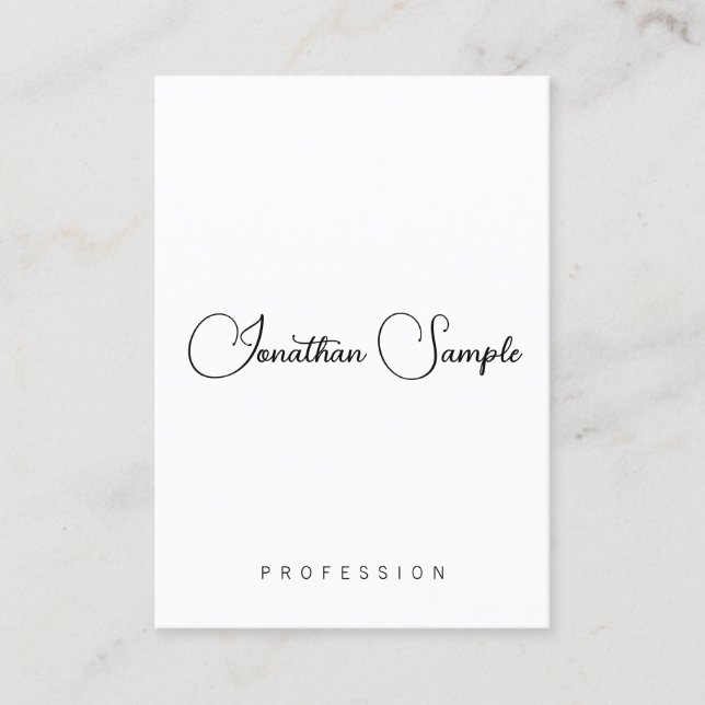 Typographie Carte de visite verticale Modèle moder (Devant)