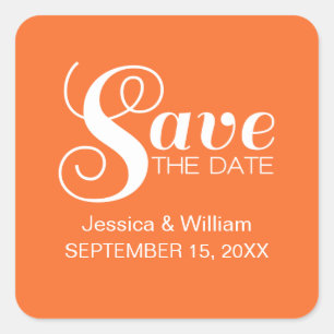 Typographie chic Enregistrer les stickers Date, Or