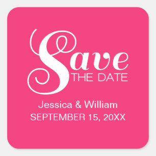 Typographie chic Enregistrer les stickers de date,