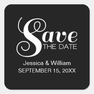 Typographie chic Enregistrer les stickers de date,