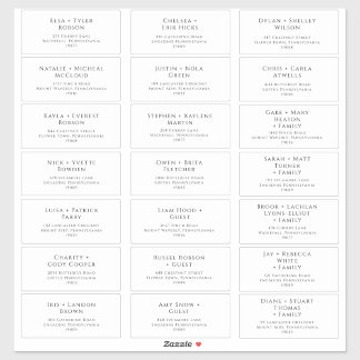 Typographie classique Mariage Étiquette de adresse