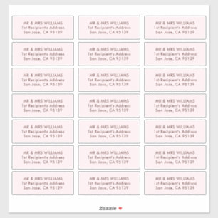 Typographie classique Mariage Étiquette de adresse