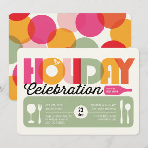 Typographie colorée Moderne Invitation de fête de