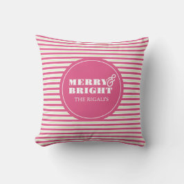 Typographie colorée unique Coussin de Noël