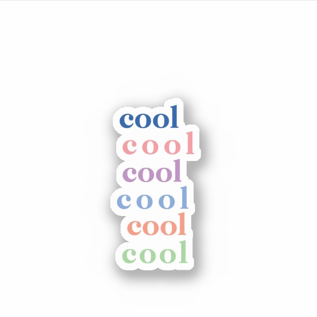 typographie cool pour autocollant chic tendance (Devant)