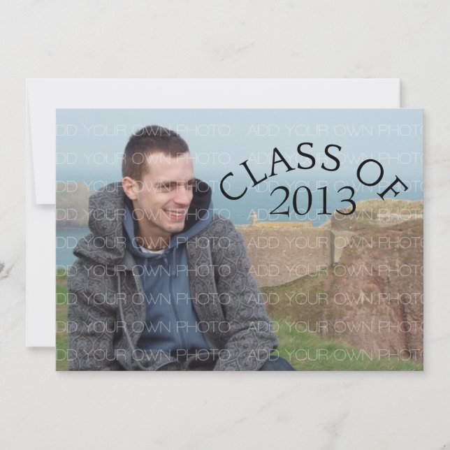 Typographie courbe grise Invitation (Devant)