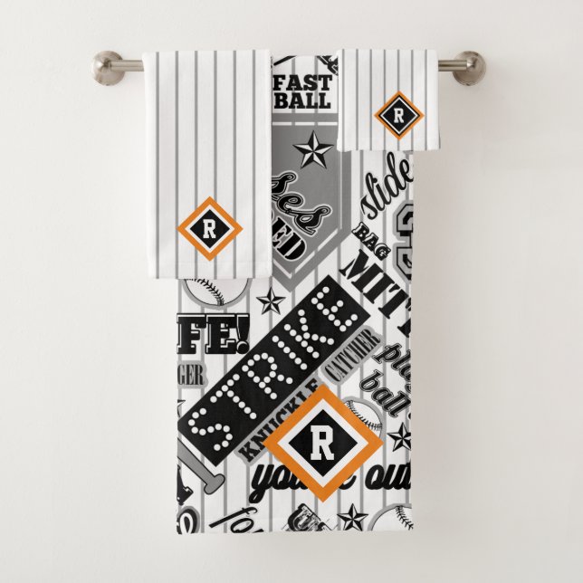 Typographie de baseball Black White Stripes ID770 (En situation)
