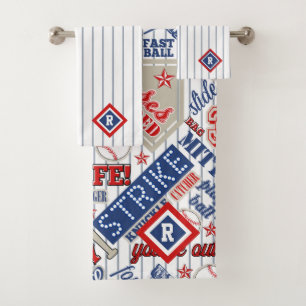 Typographie de baseball Rouge Blanc Bleu Bleu Trap