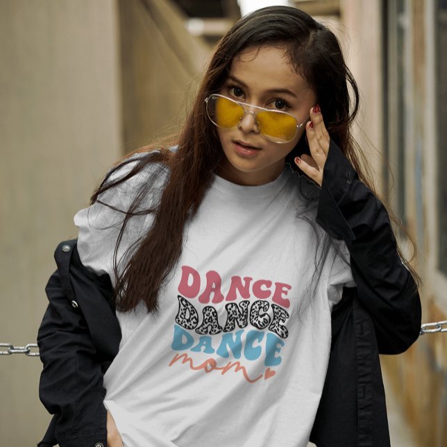Typographie de danse blanc amusant mères T-shirt (Créateur téléchargé)