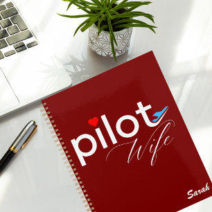 Typographie de femme de pilote & Avion Simple,Mini