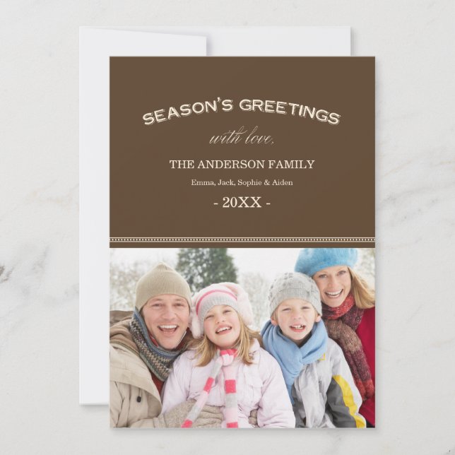 TYPOGRAPHIE DE FÊTE | CARTE DE FÊTE PHOTO (Devant)