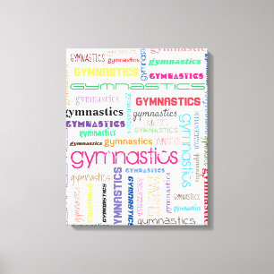 Typographie de gymnastique toile étirée