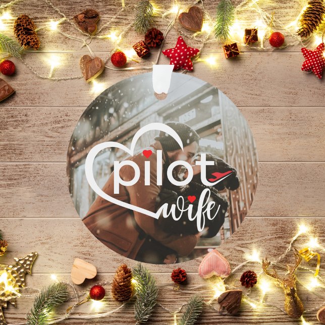 Typographie de la femme pilote Coeur et avion, pho (Créateur téléchargé)