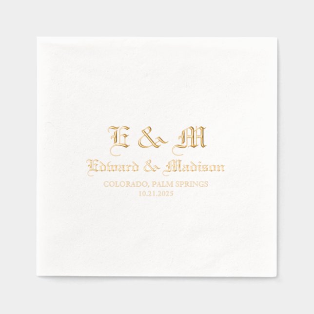 Typographie de mariage simple personnalisée (Recto)