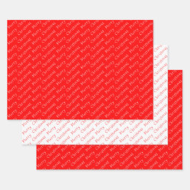 Typographie de Noël Papier à enveloppement rouge e