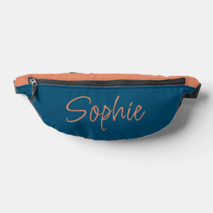 Typographie de nom Bleu et Pêche