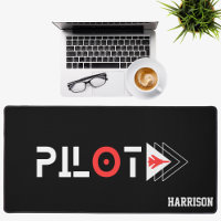 Typographie de pilote cool et avion à réaction vol