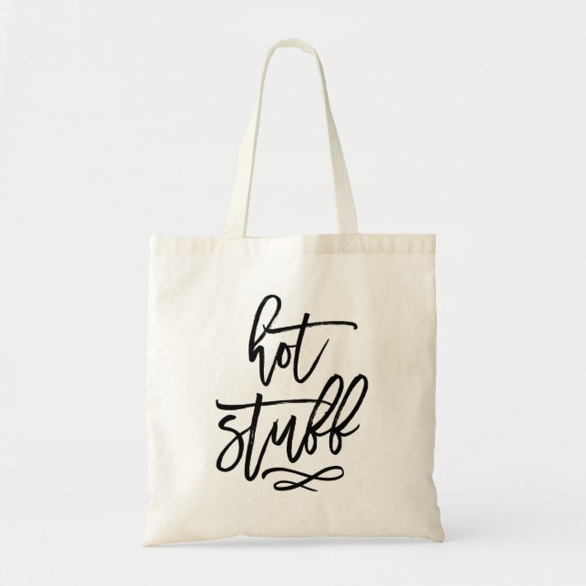 Typographie de pinceau noir Sac fourre-tout de tru (Devant)