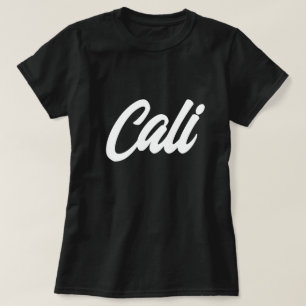 Typographie de script noir et blanc Cali t-shirt