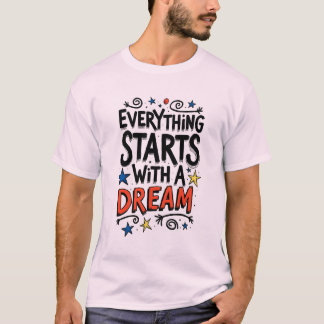 Typographie de T-shirt Dreamer tendance