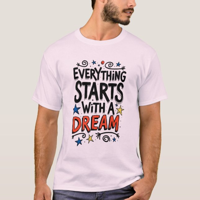 Typographie de T-shirt Dreamer tendance (Devant)