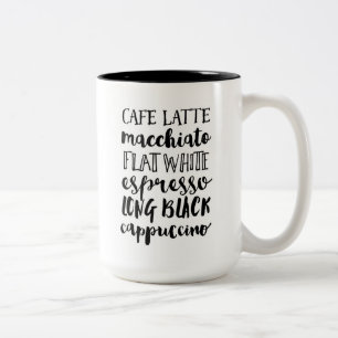 Typographie des amateurs de café Mug à deux tons