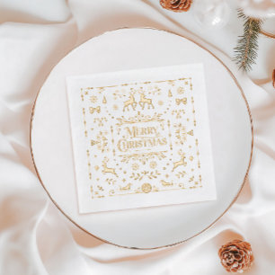 Typographie dorée Joyeux Noël Fêtes
