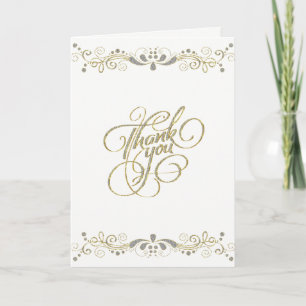 Typographie du Merci en dentelle d'or florale