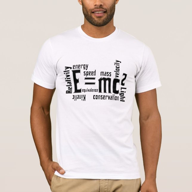 Typographie e=mc2 de T-shirts de scientifique de (Devant)