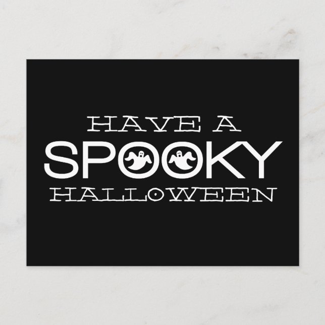 Typographie éffrayante Carte postale Halloween (Devant)