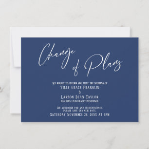 Typographie Élégante Changement de Plans Carte Nav