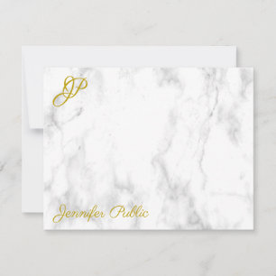 Typographie en or marbré Modèle monogramme