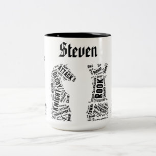 Typographie faite sur commande de tasse