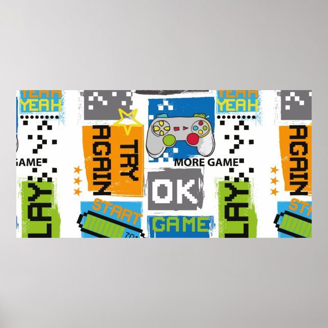 Typographie Game impression pixel. Illustration du (Devant)