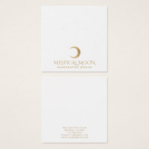Typographie Gold Moon à oreille bijoux carte d'aff