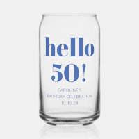 Typographie Gras Bleu Moderne Favori 50e Anniversa