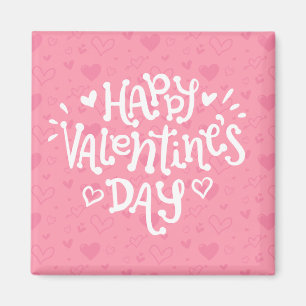 Typographie Heureuse Sainte-Valentin Magnet