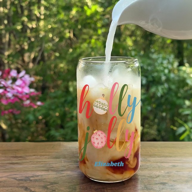 Typographie Holly Jolly Ornements de Noël Nom (Créateur téléchargé)