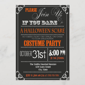 Typographie Invitation de la fête d'Halloween