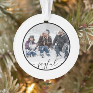 Typographie joyeuse Photo Noël personnalisé