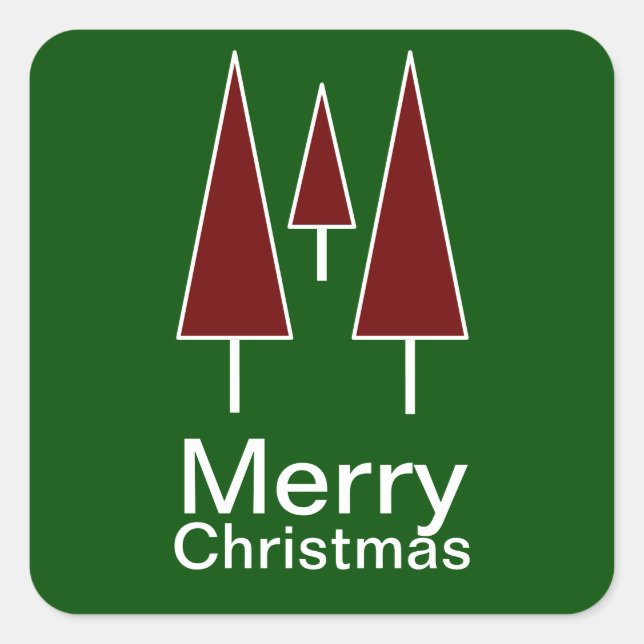 TYPOGRAPHIE Joyeux Noël Autocollant Carré (Devant)