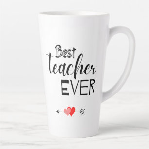 Typographie Meilleur Enseignant Jamais Latte Mug